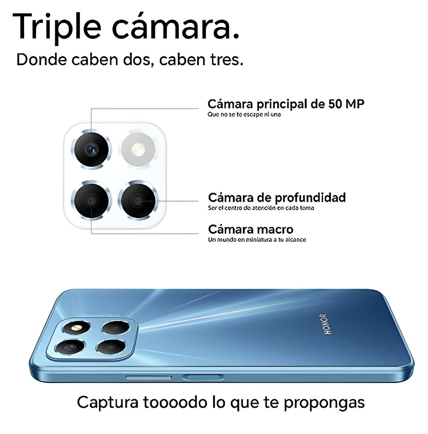 Honor X6 Cámara 50MPX Memoria ROM 128GB