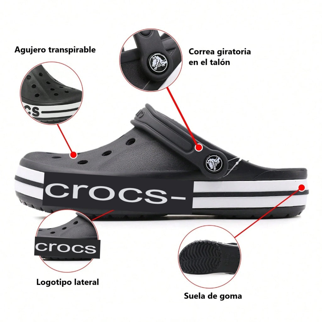 Crocs Zapatos de hombre, mujer, transpirables, livianos, playa, exteriores