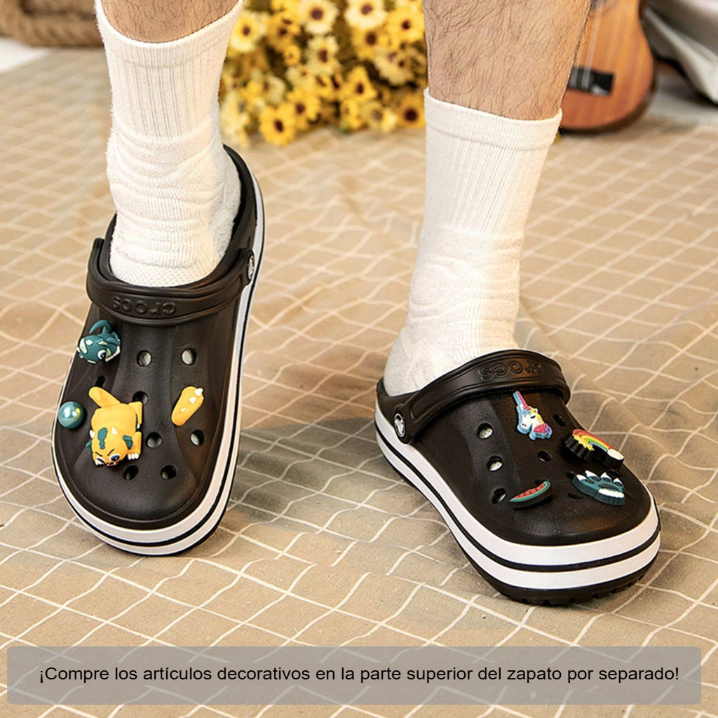 Crocs Zapatos de hombre, mujer, transpirables, livianos, playa, exteriores