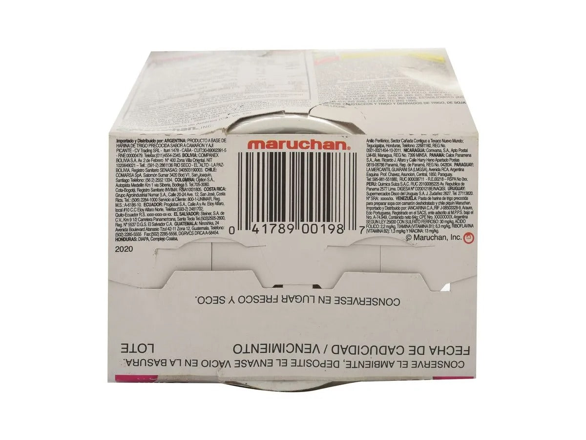 Sopa Maruchan sabor a camarón picante - 64 gramos