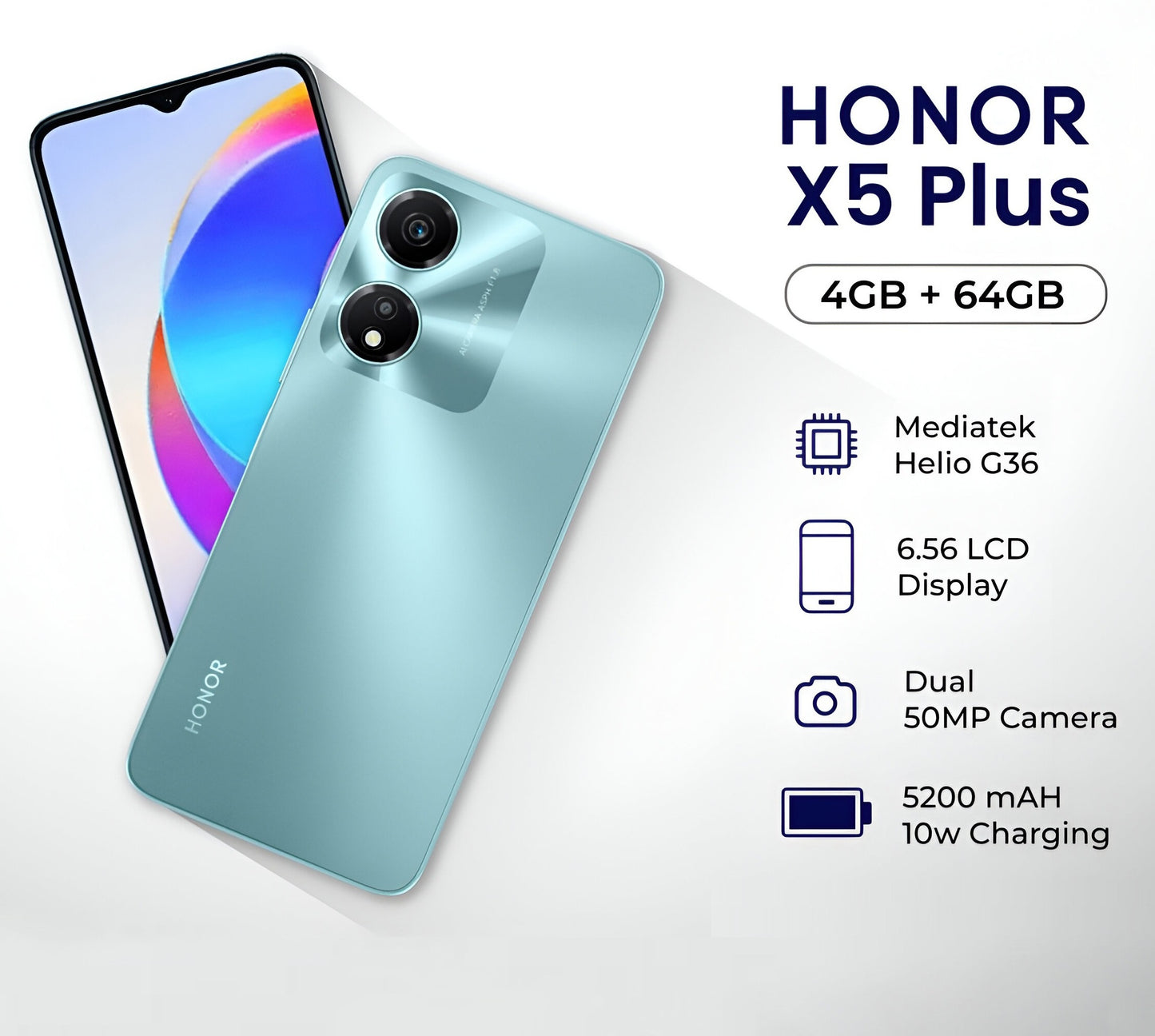 Honor X5 Plus Cámara 50MPX Memoria ROM 64GB