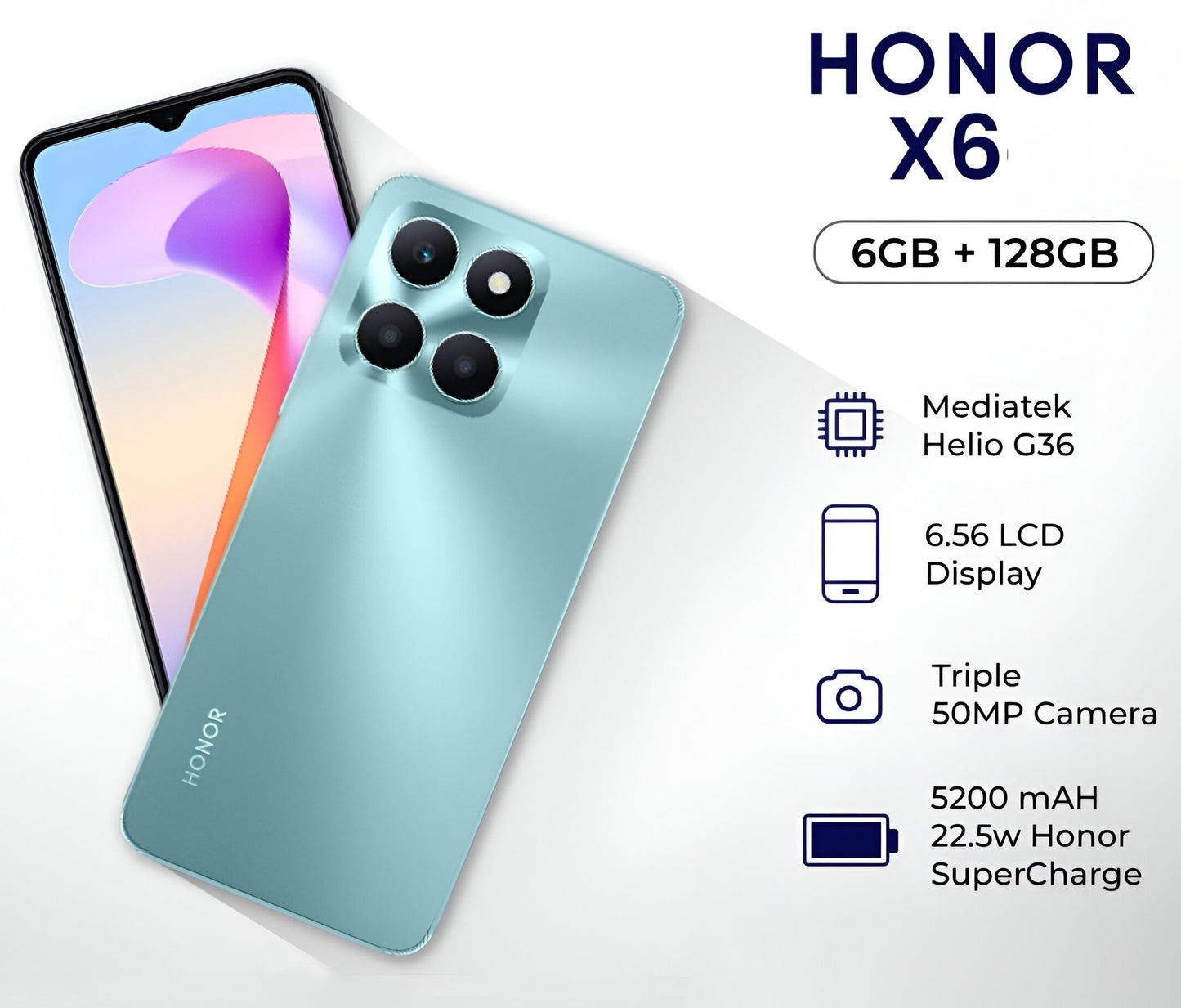 Honor X6 Cámara 50MPX Memoria ROM 128GB
