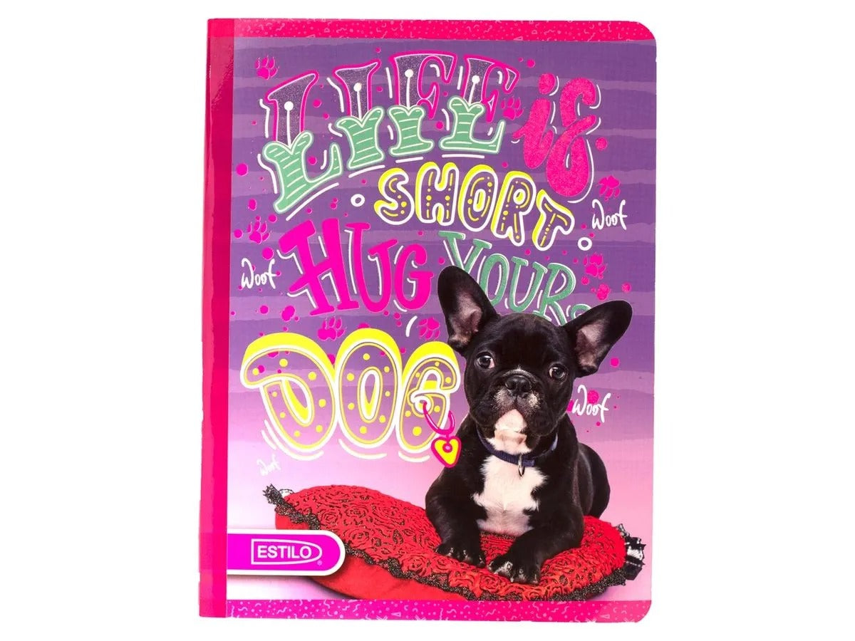 Cuaderno Estilo cosido grande rayado dulce - 100 hojas