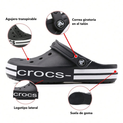 Crocs Zapatos de hombre, mujer, transpirables, livianos, playa, exteriores