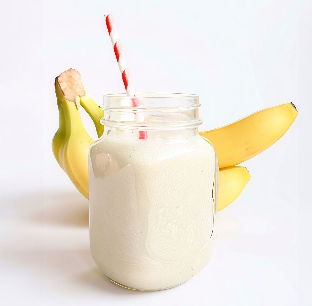 Batido banano con leche