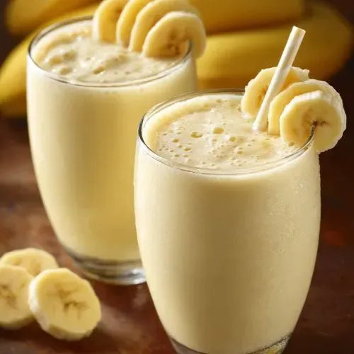 Batido de banano con leche 12 oz