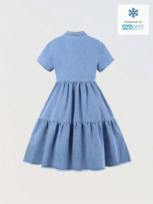 Vestido de mezclilla vintage, estilo urbano y elegante