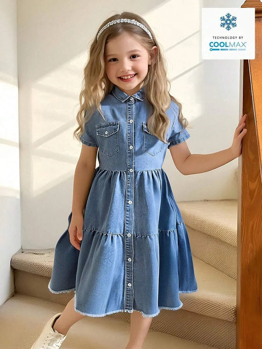 Vestido de mezclilla vintage, estilo urbano y elegante