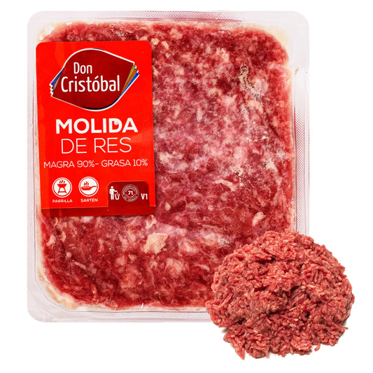 Carne Molida 90% Carne 10% Grasa Empacada - Precio 1 Libra