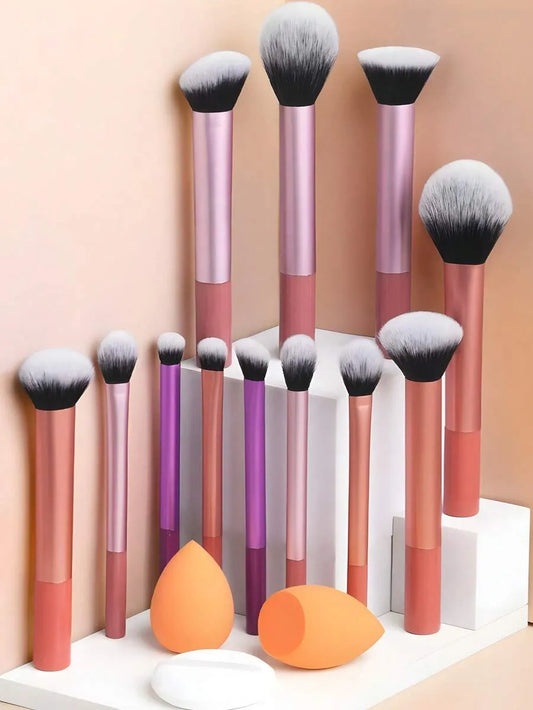 12 piezas Juego de brochas de maquillaje