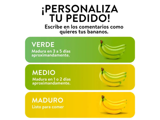 Banano Maduro - Precio 1 Unidad