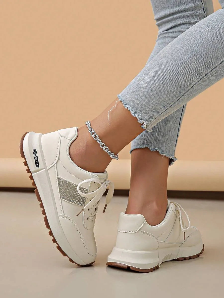 Tenis casuales para mujeres, beige