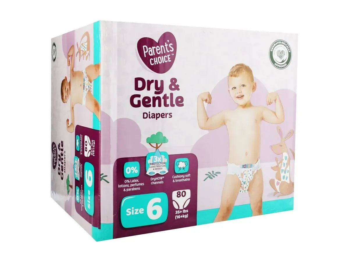 Pañales Parent's Choice Dry and Gentle T6 - 80 Unidades
