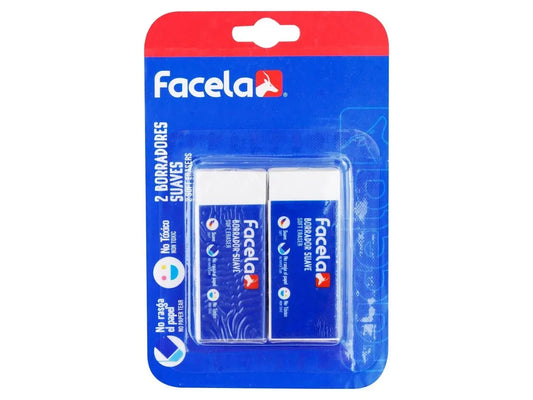 Borrador Facela suave y blanco pack - 2 Uds