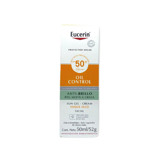 Protector solar Eucerin facial en gel toque seco FPS 50 - 50 ml