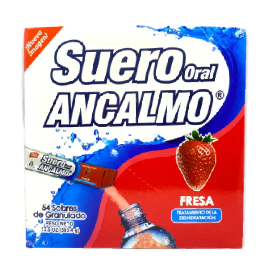 Suero Oral Ancalmo Sabor A Fresa 13.5 onzas